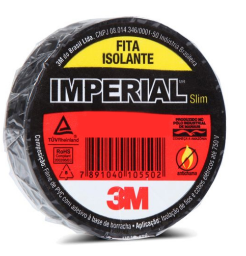 FITA ISOLANTE IMPERIAL SLIM - PT - 0,13X18X20M - R$/PÇ