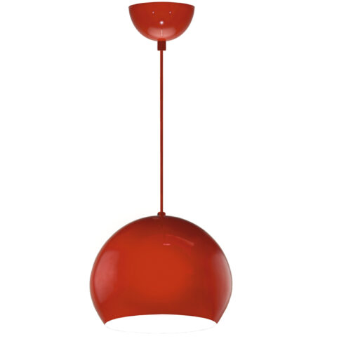 LUMINÁRIA PENDENTE GLOBE COLOR VERMELHA E27