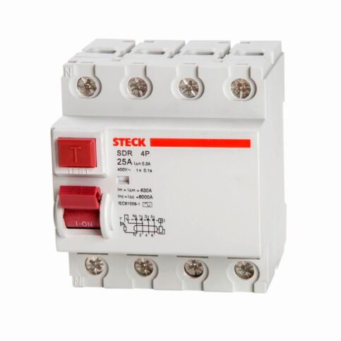 DISJUNTOR INTERRUPTOR DIFERENCIAL - SDR 4P 25A 30MA - STECK