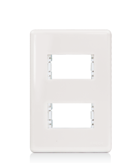 PLACA 4X2 C/ SUPORTE - 2 MÓDULO  SEPARADOS - STECK STELLA