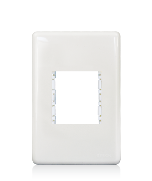 PLACA 4X2 C/ SUPORTE - 2 MÓDULO  CENTRAL - STECK STELLA
