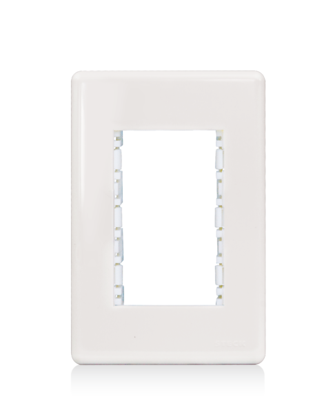 PLACA 4X2 C/ SUPORTE - 3 MÓDULOS - STECK STELLA
