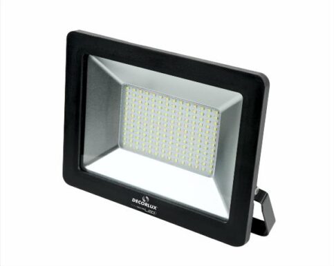 REFLETOR DE LEDS  200W  BIVOLT - PT - LUZ BRANCA - DECORLUX