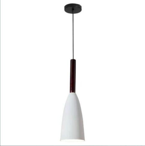 PENDENTE  1XE27 COM CÚPULA EM ALUMINIO BRANCO - NITROLUX