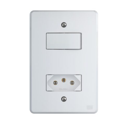 INTERRUPTOR 1 TECLA PARALELO+TOM 10A WEG EQUILLE BRANCO