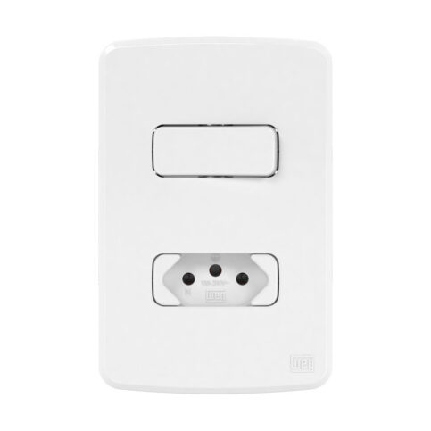 INTERRUPTOR 1 TECLA SIMPLES+TOM 10A COMPOSÉ BRANCO