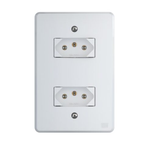 TOMADA DUPLA 2P+T 20A/250V WEG EQUILLE BRANCO