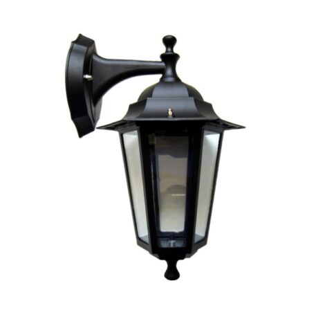 ARANDELA COLONIAL SUP EM BAIXO ALUMINIO 6 FACES PRETO - NITROLUX