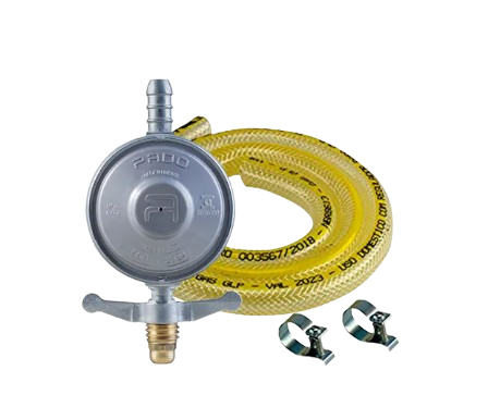 KIT REGULADOR GAS ZM 1KG/H MANGUEIRA 800MM